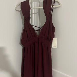 NWT - wine colored Tobi mini dress